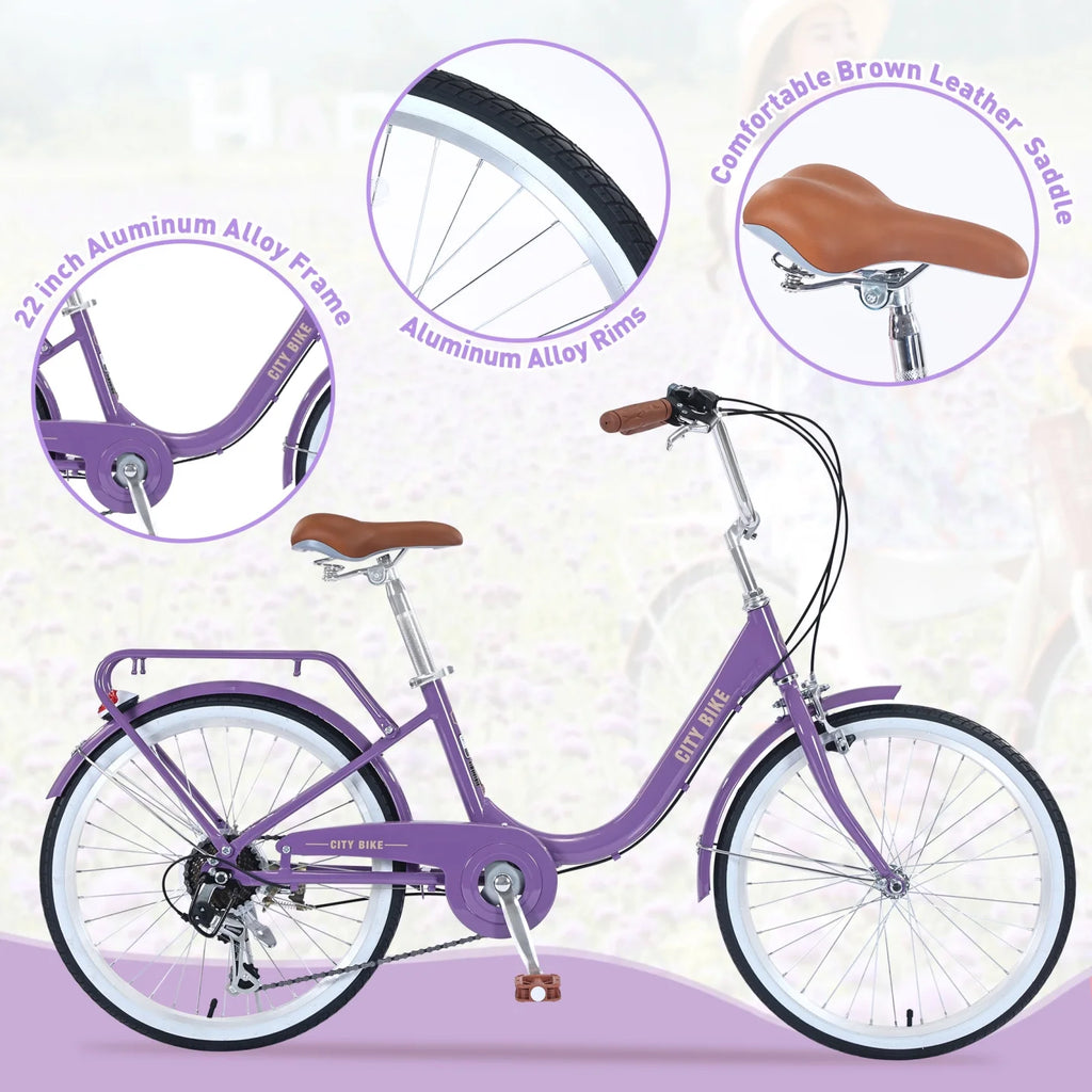 22 Inch 7 Speed Aluminium Alloy Girls Bike L2142