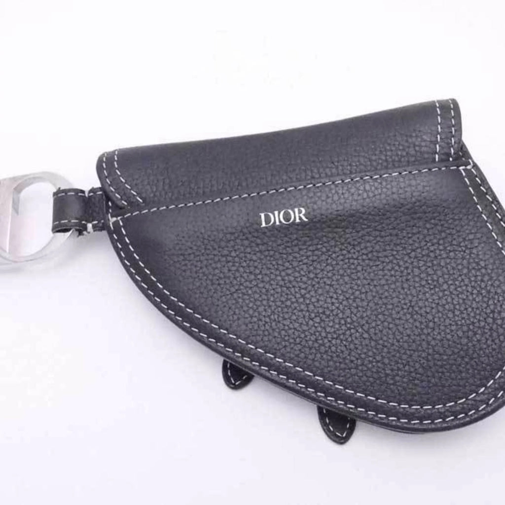 Pre-Owned Leather Key Case Charm Pouch T1053