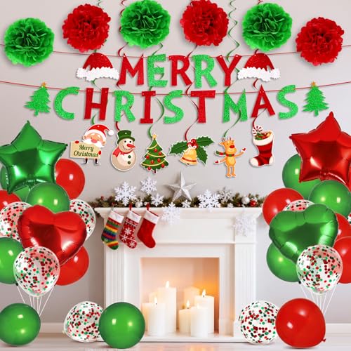 150 PCS Christmas Foil Fringe Curtains Balloons Garland Arch Kit U48868