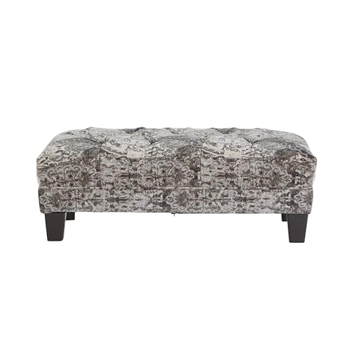 Turkish Charcoal Fabric Oversized Ottoman Z64731