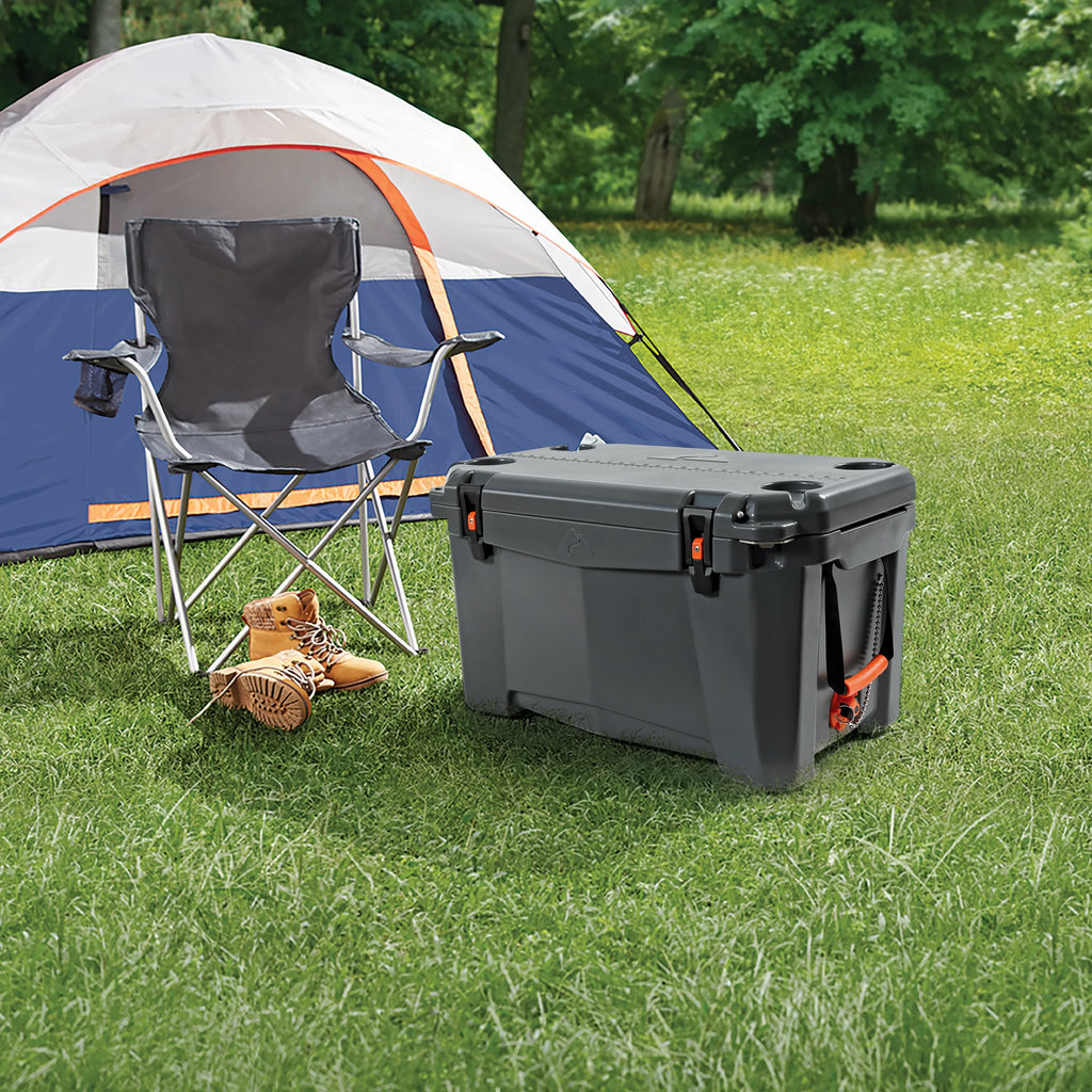 Gray 52 Quart Hard Sided Chest Cooler U358216