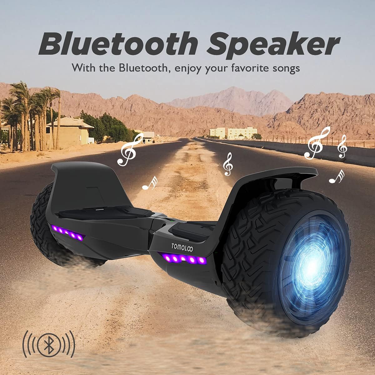 All Terrain 8.5In Self Balancing Hoverboard with Bluetooth Speakers and LED Lights V15530