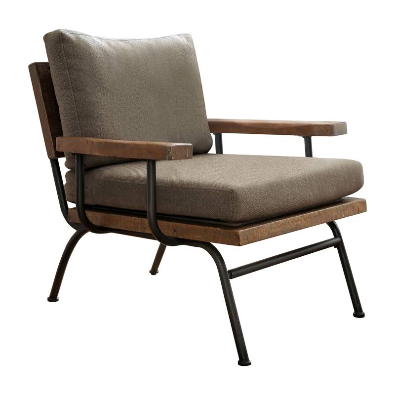 Rustic Metal Legs Accent Chair K821