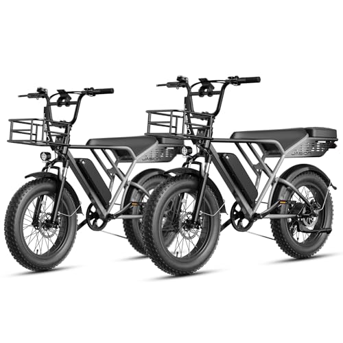 Electric Bike, 1500W Peak Motor, 30MPH, 70Miles, Dual Suspension, 20" Fat Tire, 48V 13Ah Battery J10776
