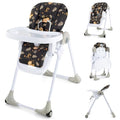 Light Gray Foldable Baby High Chair with Wheels G12052