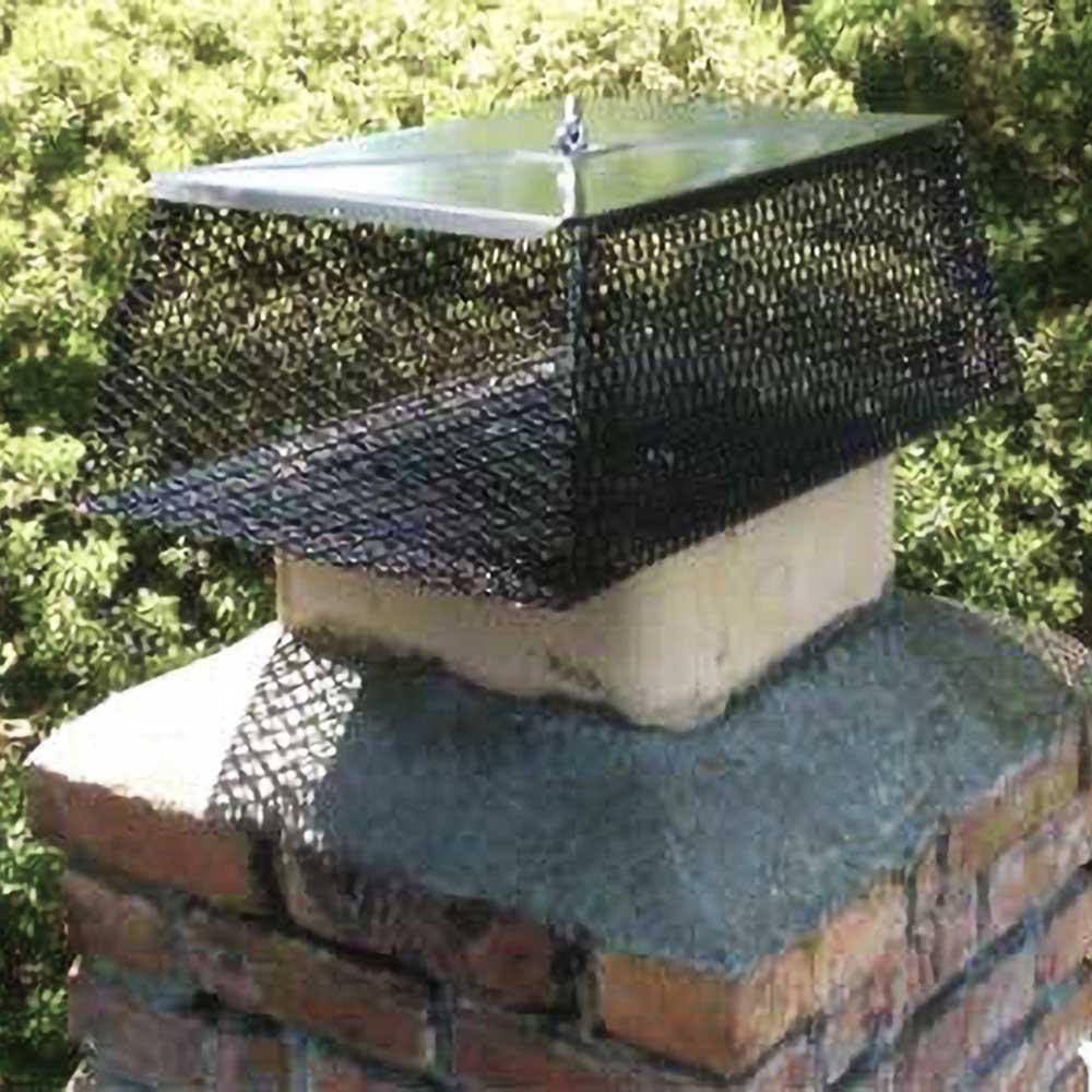 Adjustable Flue Guard Chimney Cap Spark Arrestor in Black A6081