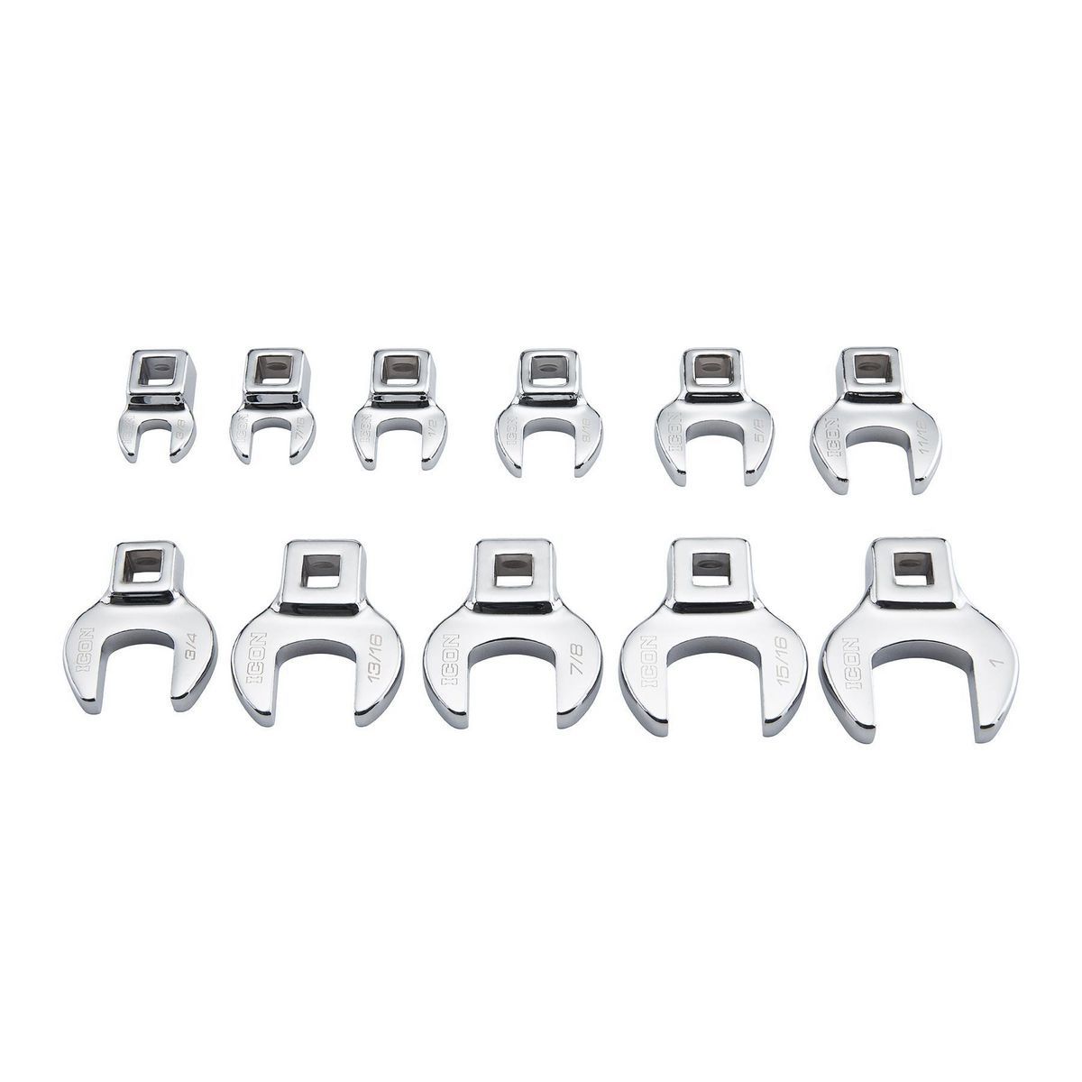 3/8 in. Drive SAE Crowfoot Wrench Set, 11-Piece W260122