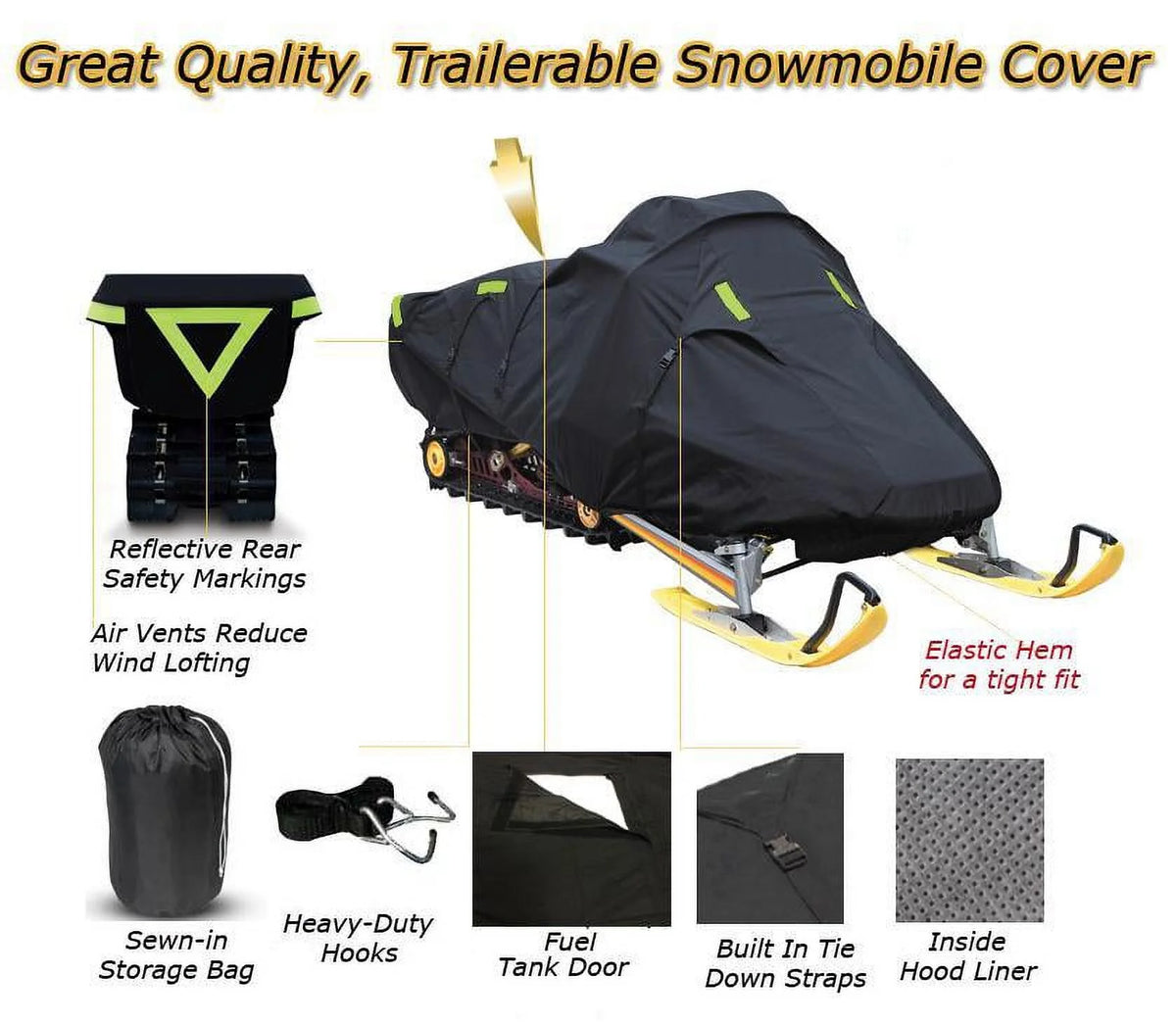 Trailerable 600 Denier Snowmobile Cover H937499