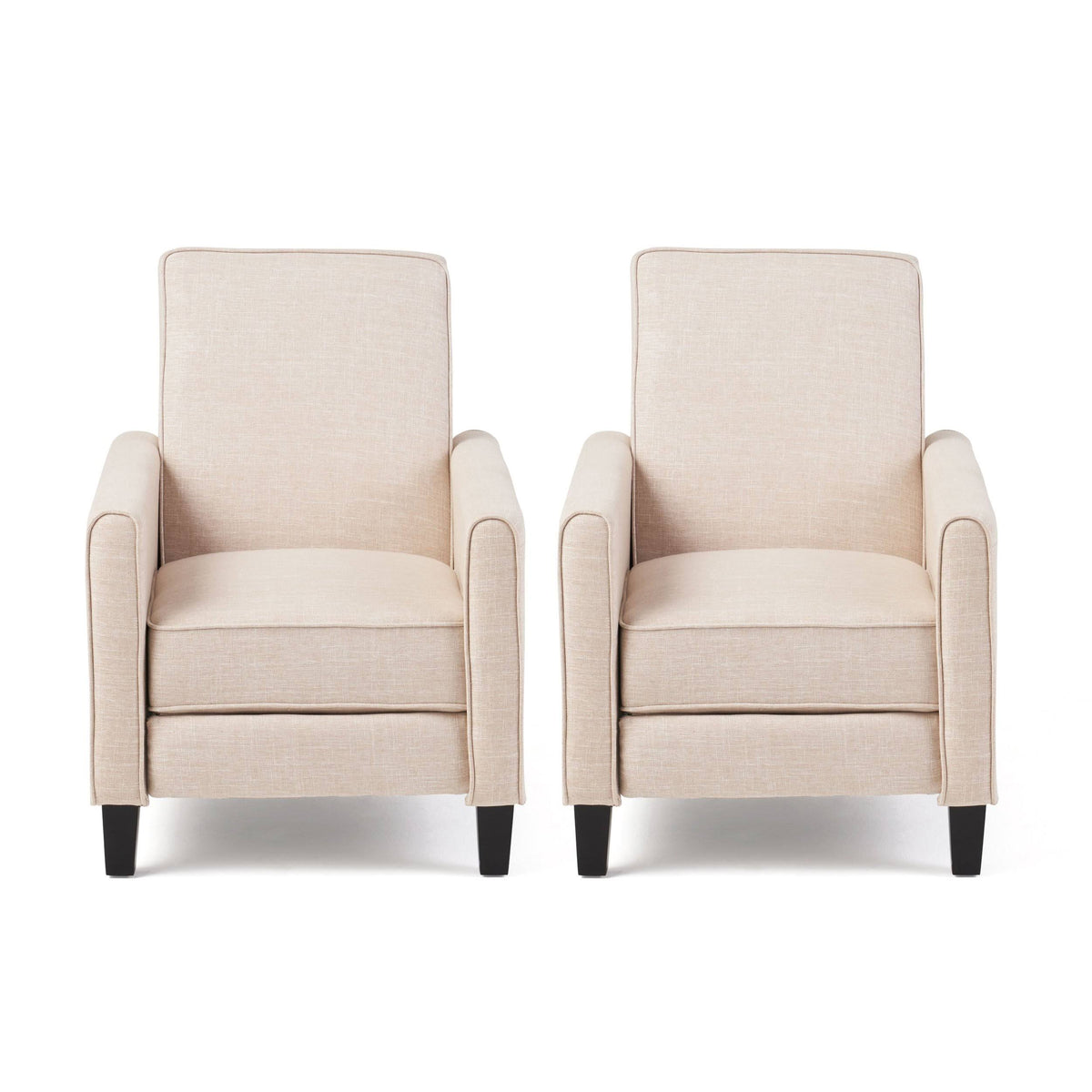 Navy Blue Fabric Recliner Set of 2 K4442