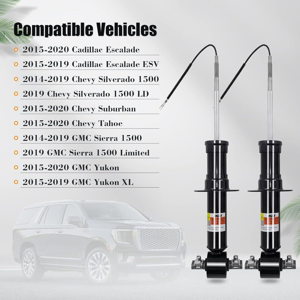 1Pair Front Shocks Absorbers w/Magnetic R19390