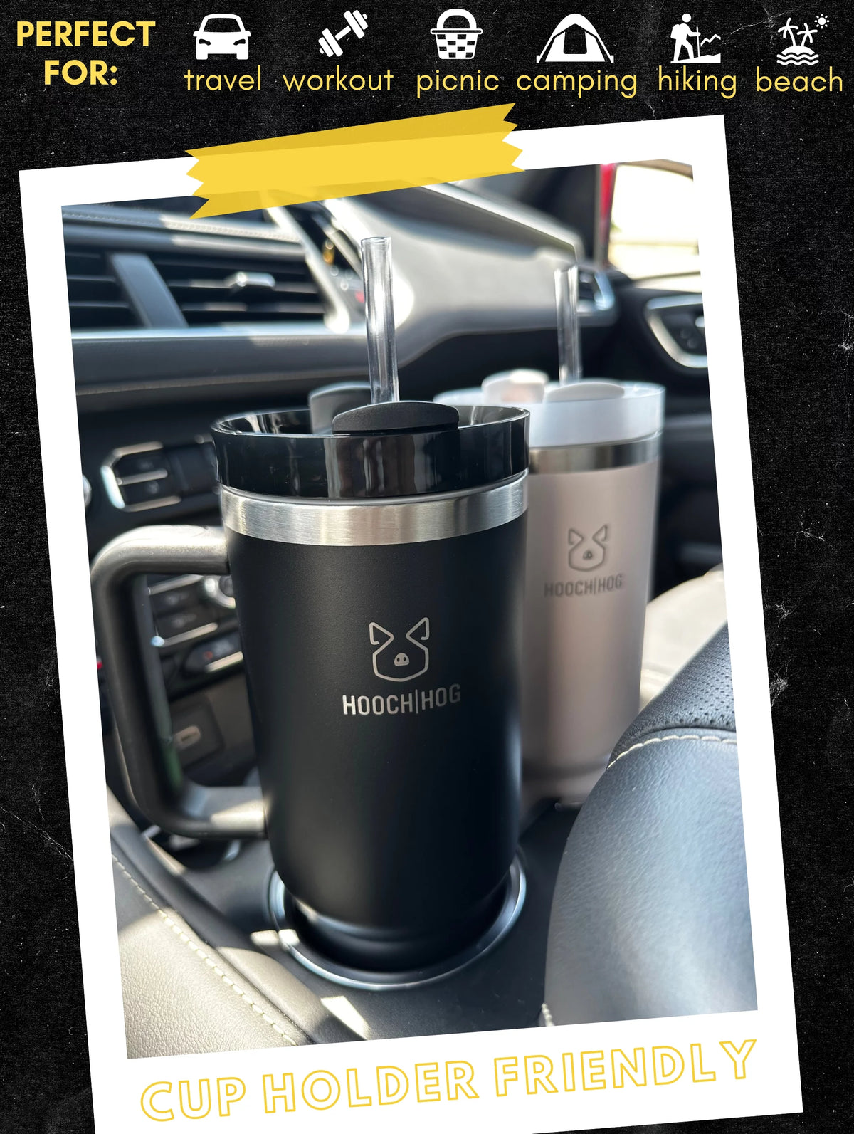 40 oz. Insulated Tumbler With Handle Lid and Straw Turquoise P633449