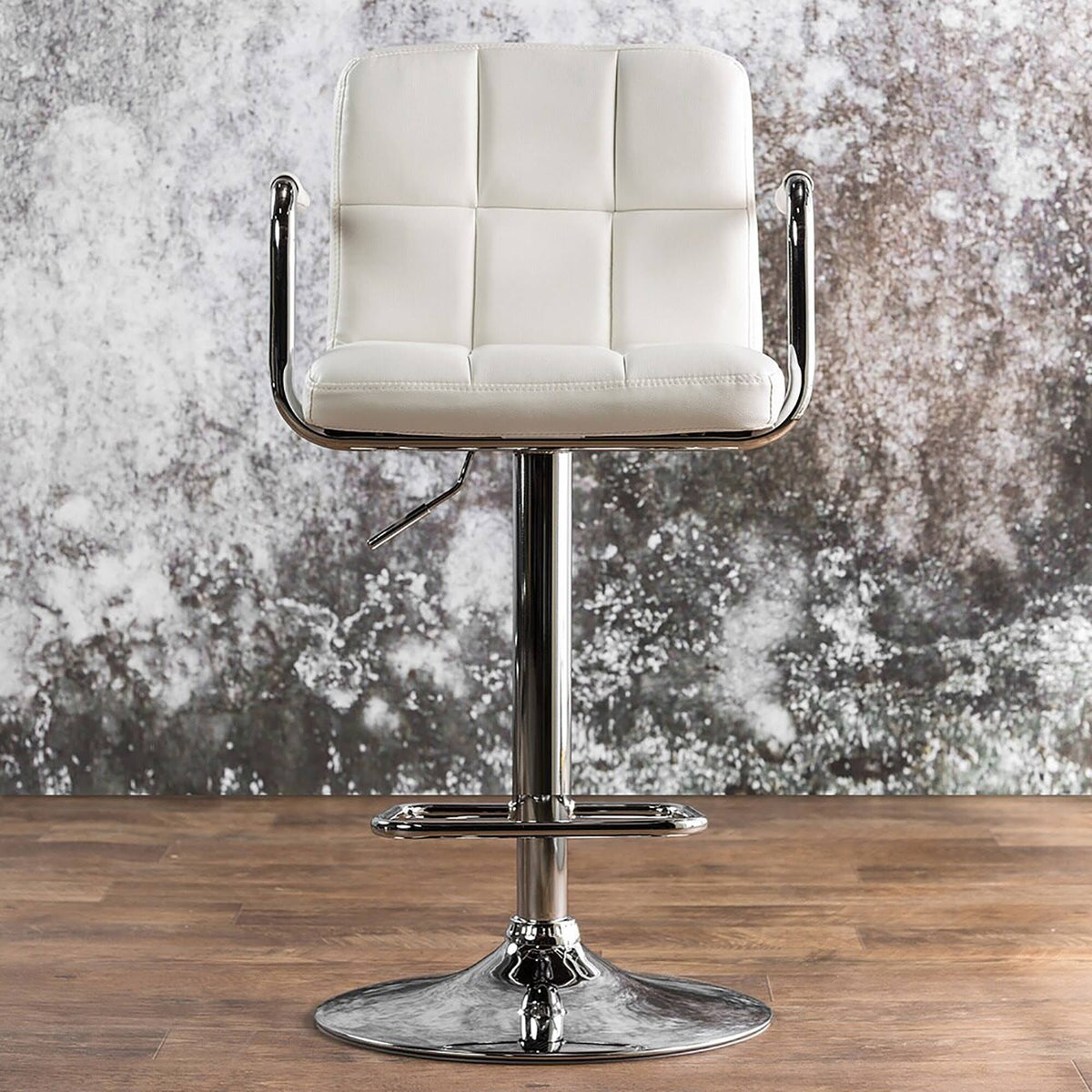 Green Adjustable Swivel Barstool Set of 2 O872981