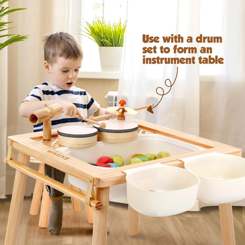 Sensory Table with Lid & 3 Storage Bin T89466
