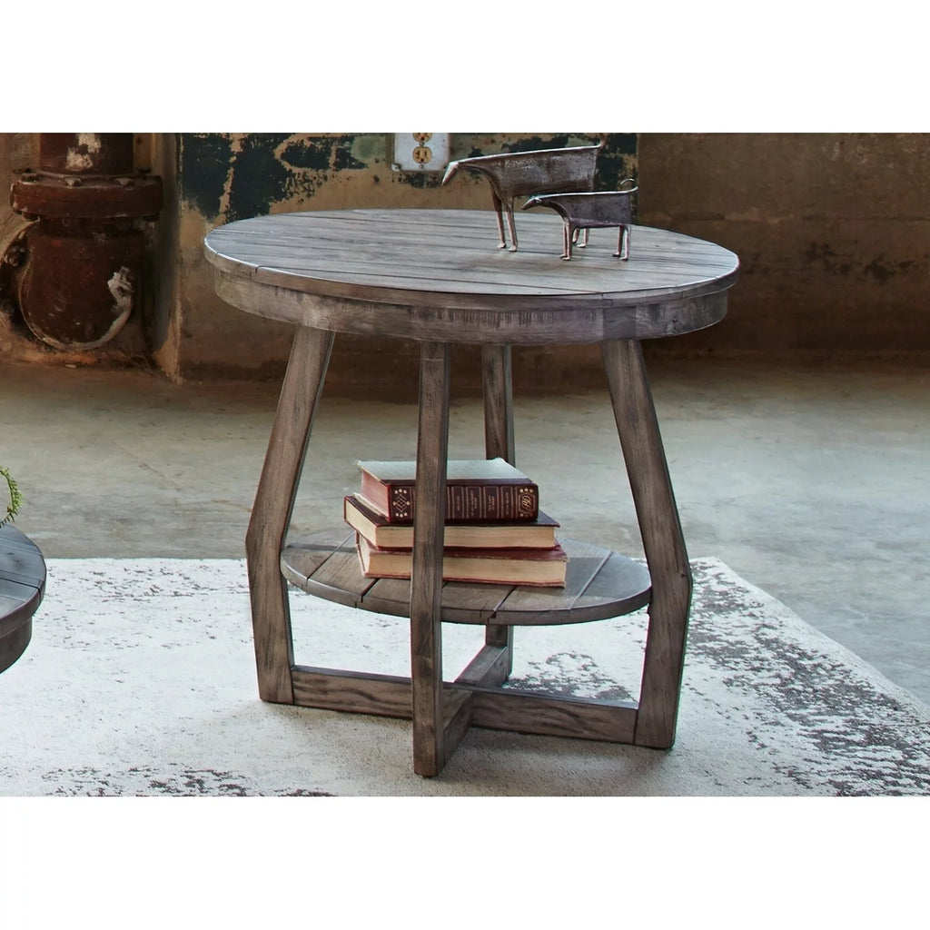 Grey Wash Round End Table H775286
