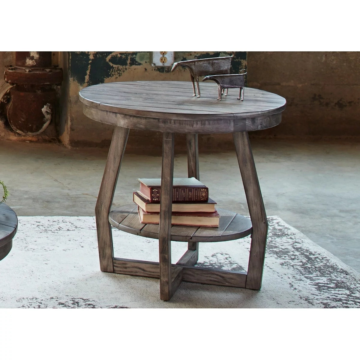 Grey Wash Round End Table H775286