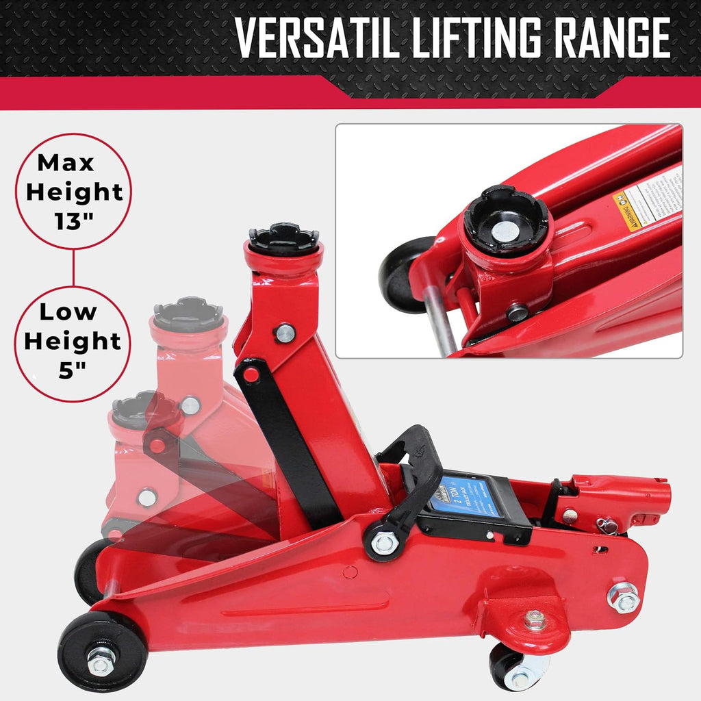 2 Ton Trolley Jack, 4,000 LB Capacity, Heavy Duty Steel, Pack of 2 K822