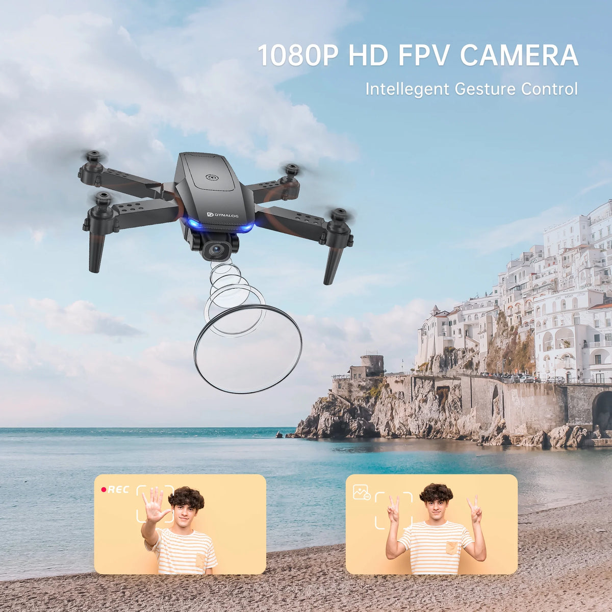 Black Mini Drone RC Quadcopter with 1080P HD Camera T6301