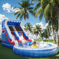 20FT Inflatable Water Slide with Climbing Ladder and Splash Pool E8977