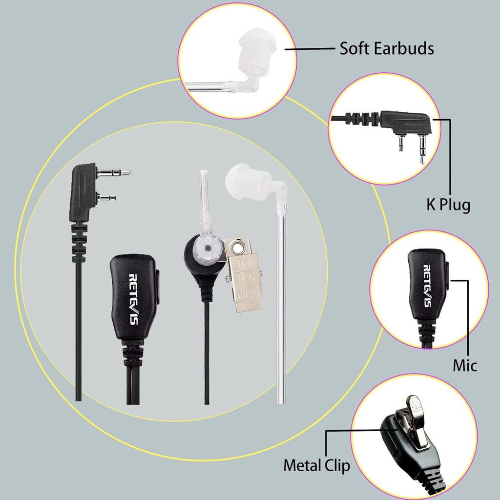 10 Pack Rechargeable Walkie Talkies with Earpiece Q94937