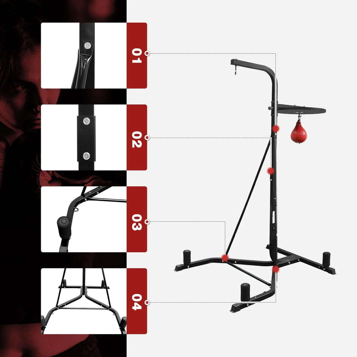 Boxing Bag Stand with Speed Bag L763