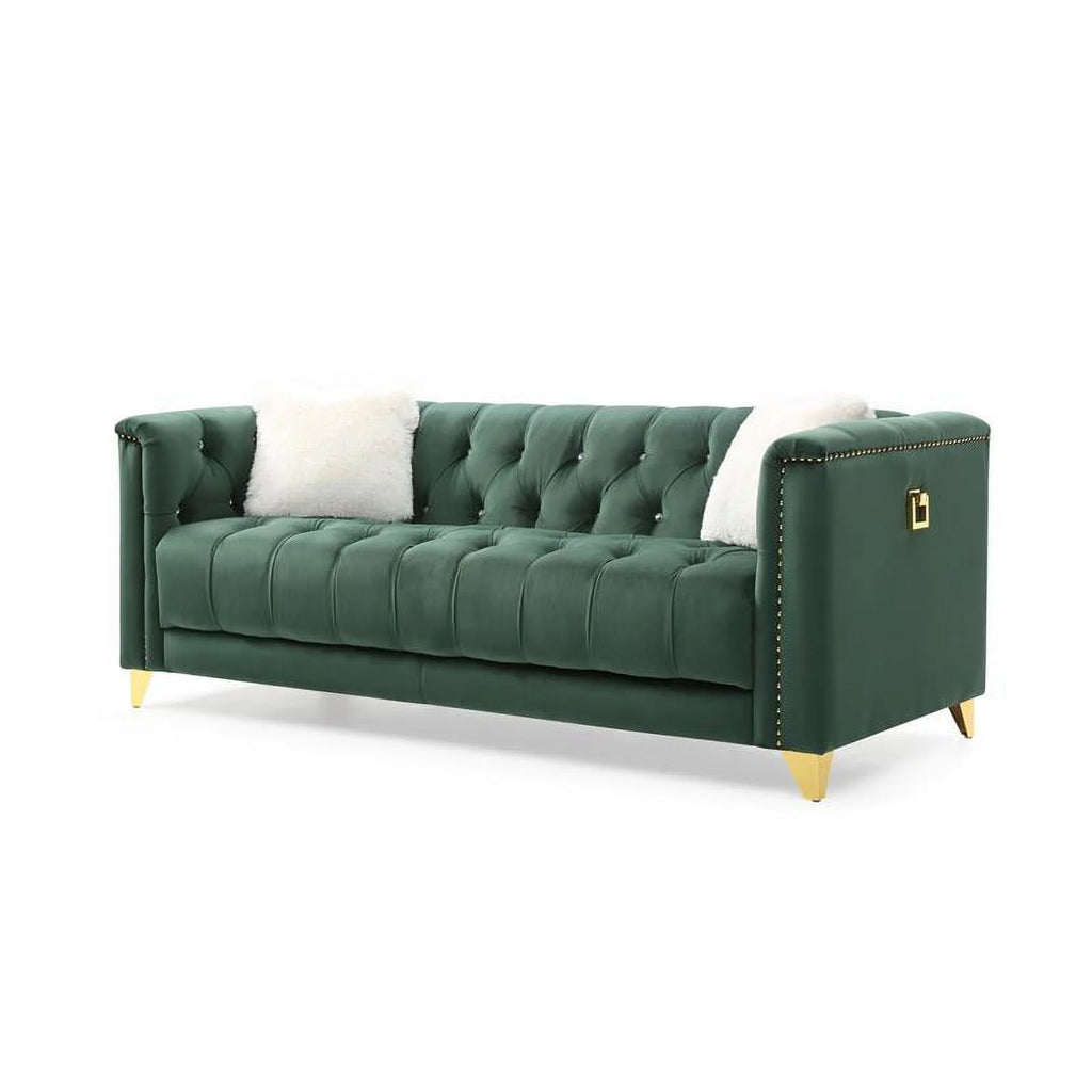 Green Velvet 3Pc Upholstery Living Room Set Z655212