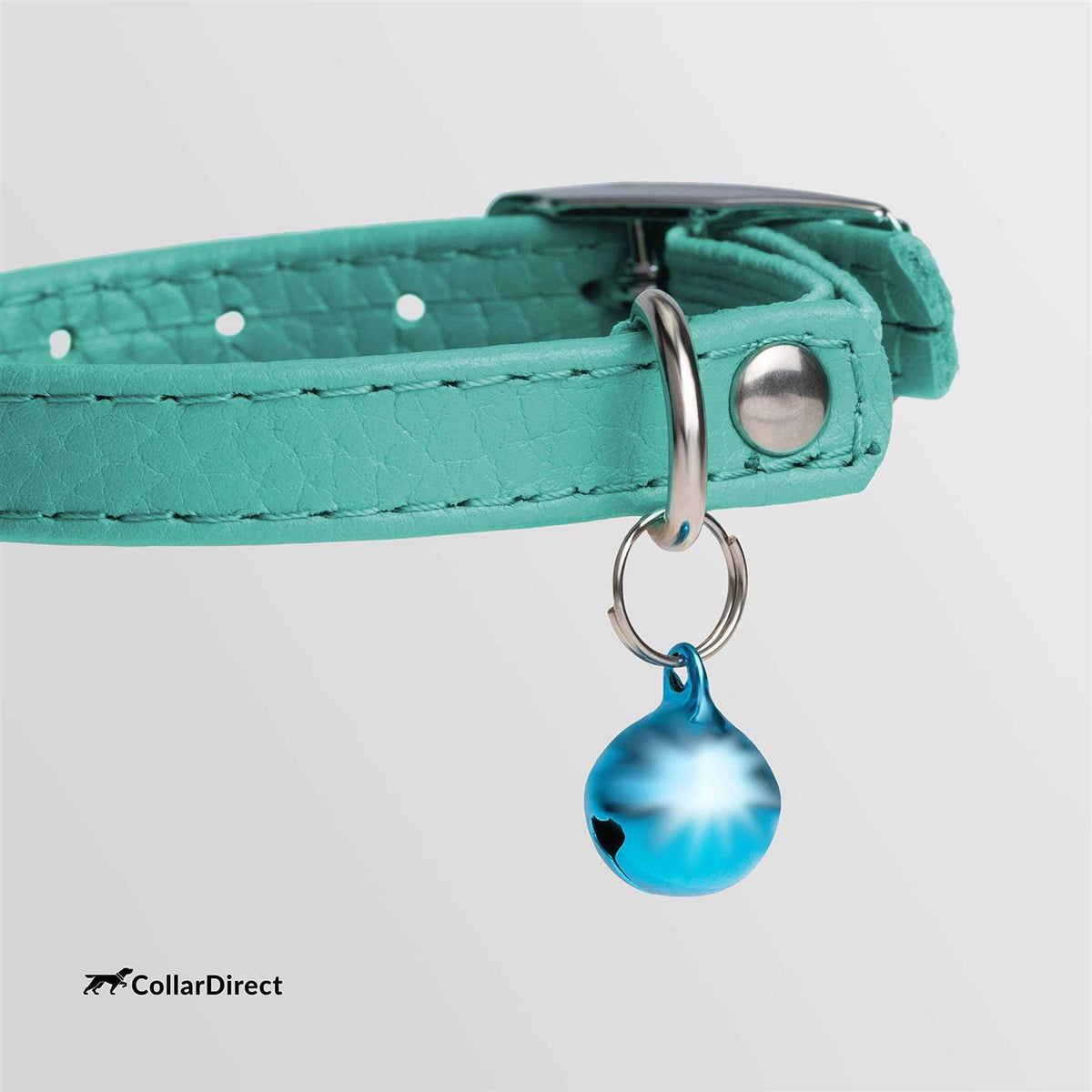 Leather Cat Collar with Bell H39031
