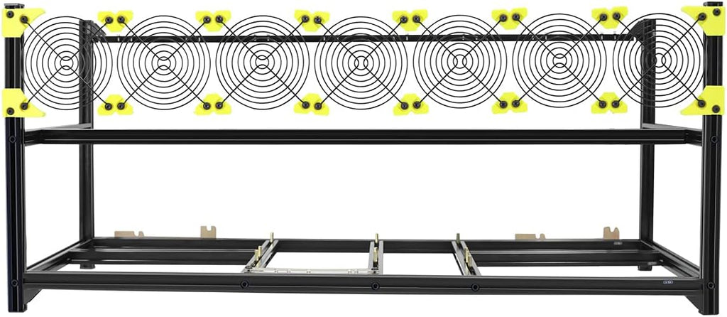 8 GPU Aluminum Open Air Mining Frame Case with Fans M863080