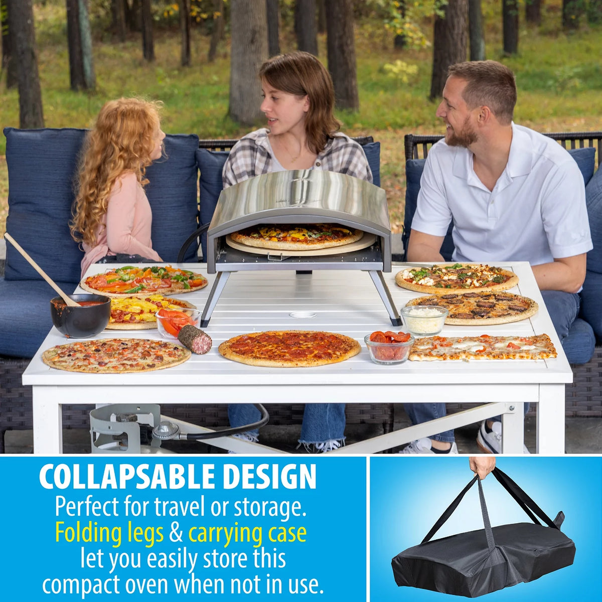 Portable Gas Pizza Oven with Baking Stone E878268