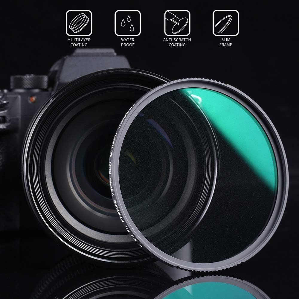 77mm Black Diffusion 1/8 Filter with 28 Multi-Layer Coatings Pack of 2 G435960