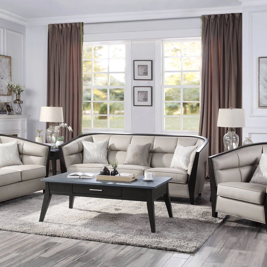 Beige Sofa with 3 Pillows J5969