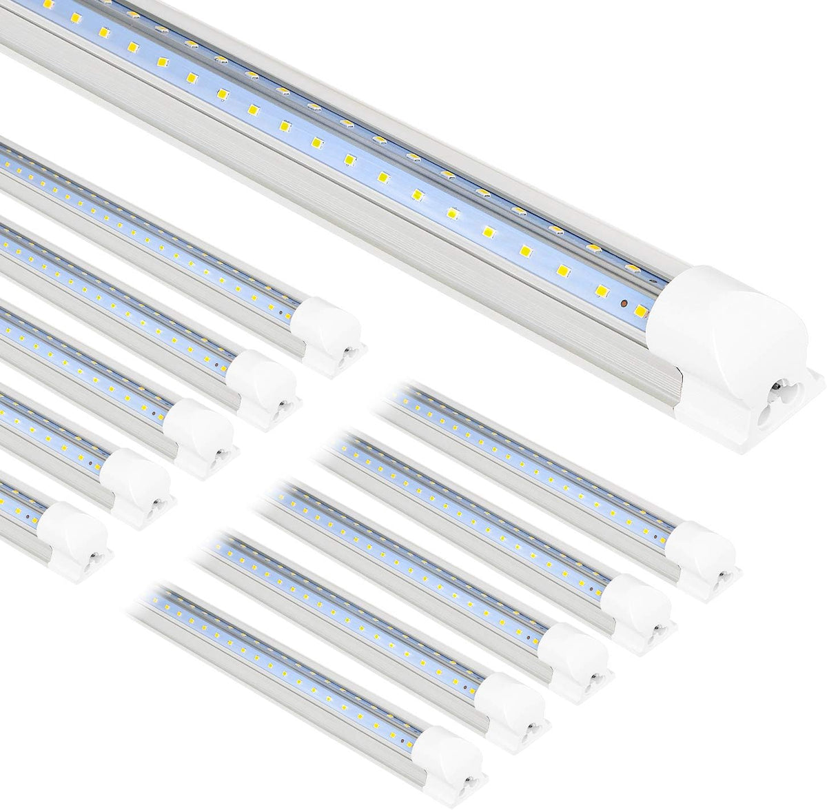 8FT LED Shop Light, 10000LM, 80W, 5000K Daylight, 10 Pack T6759