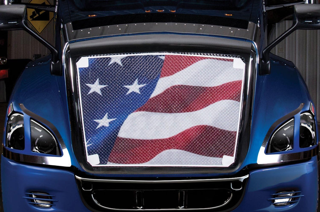 Truck Grille Cover with American Flag U696534