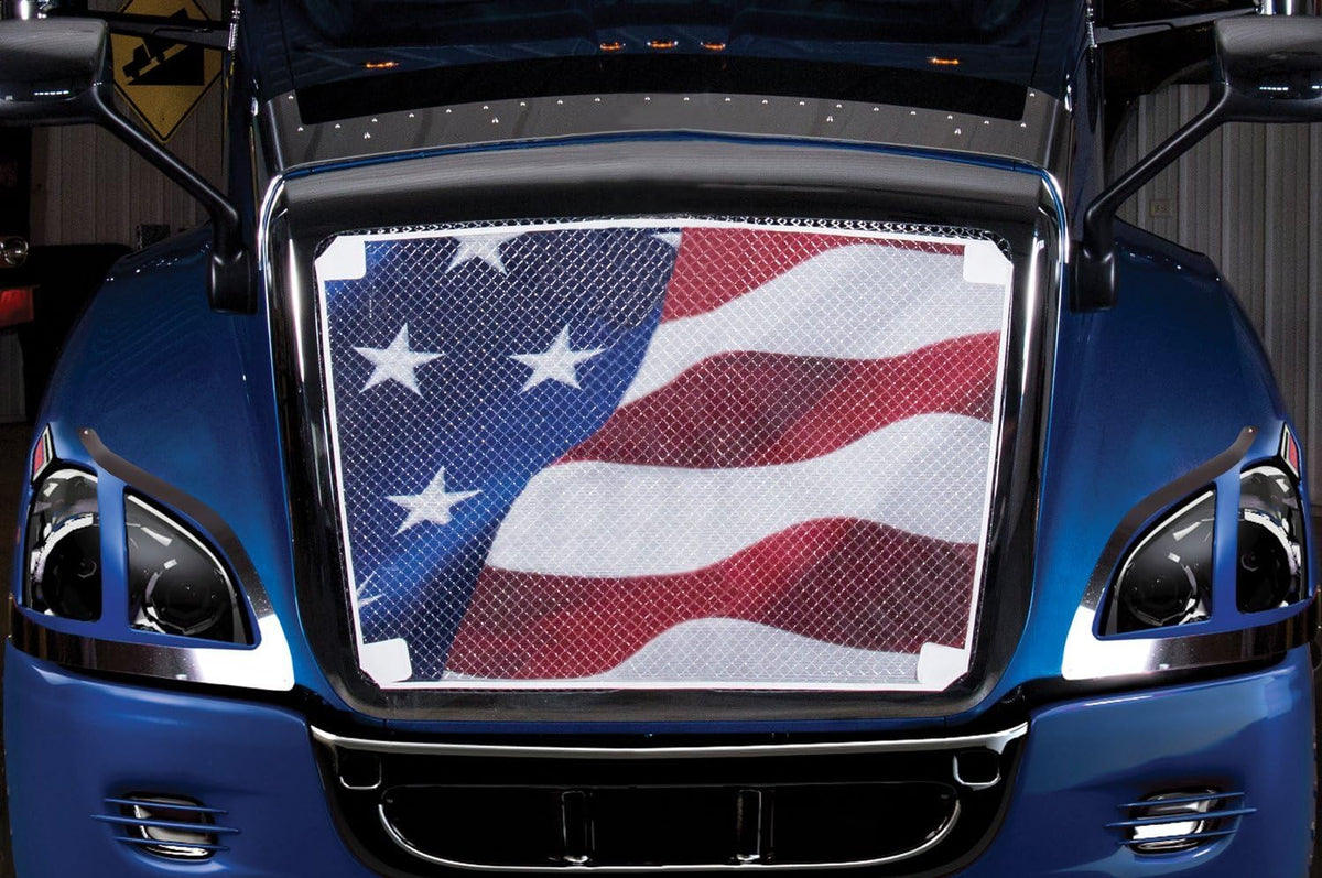 Truck Grille Cover with American Flag U696534