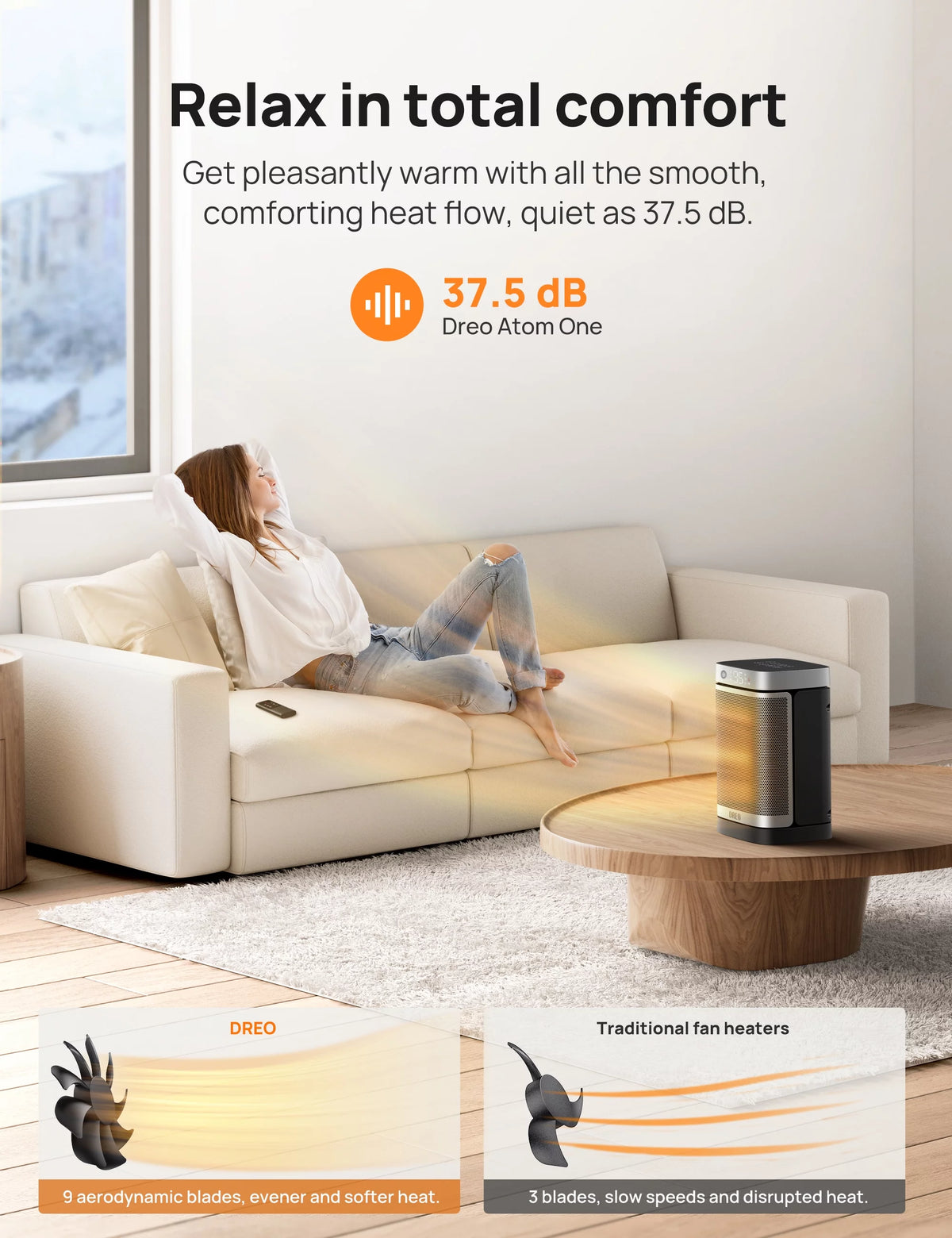 1500W Electric Space Heater with Oscillating and Remote Control N703894