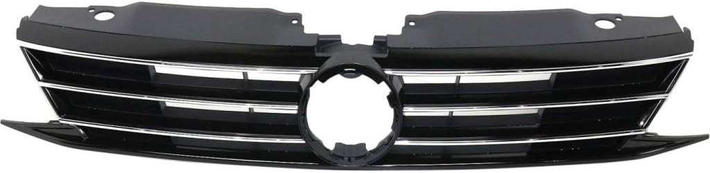 Textured Black Plastic Grille Assembly with Chrome Molding K3959