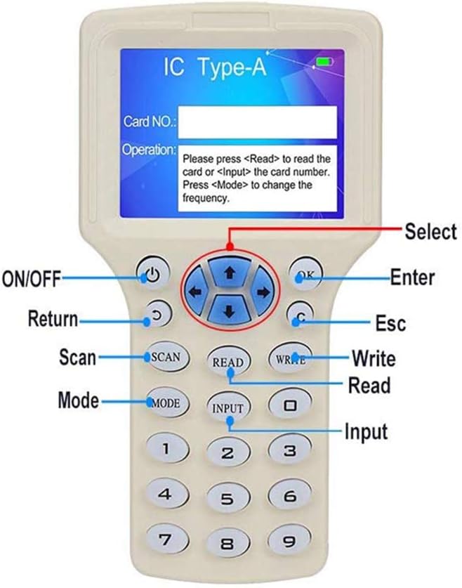 NFC RFID Card Reader Writer Duplicator with 10 ID Cards, 10 Keyfobs and 10 IC Keys K641702