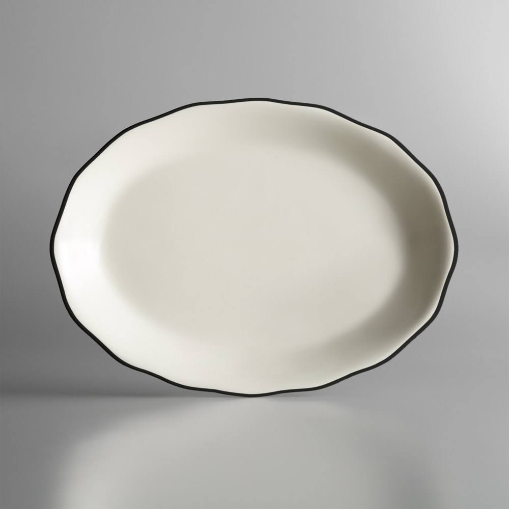 American White 11 5/8x22 Ceramic Oval Platter E6912