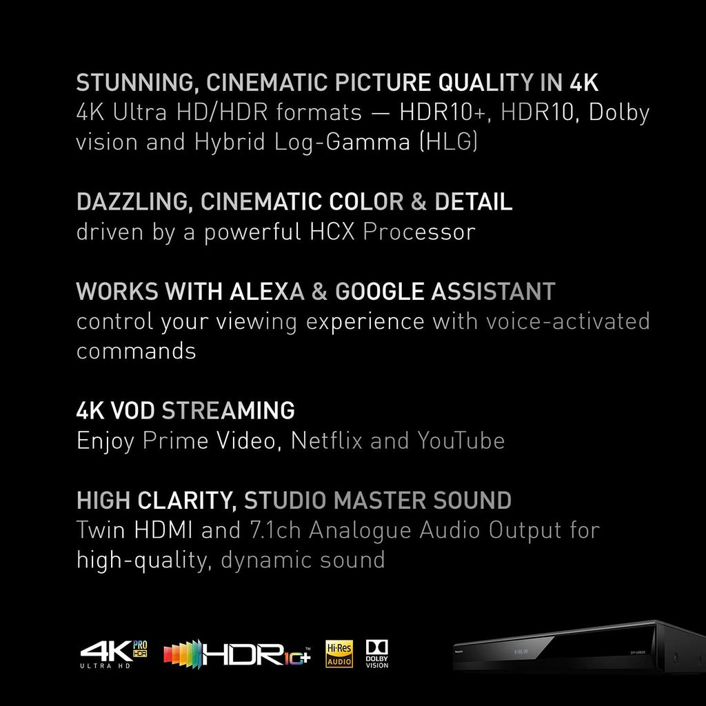 4K Blu Ray Player with Dolby Vision and HDR10+ Ultra HD Premium Video Playback M7458