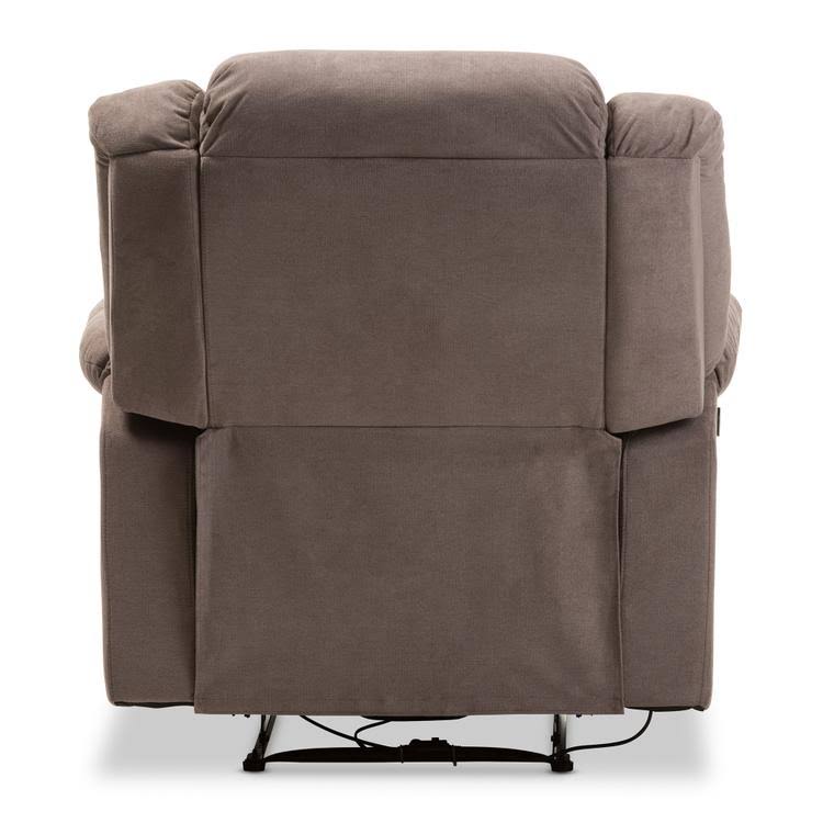Godiva Brown Fabric Power Recliner Chair F118