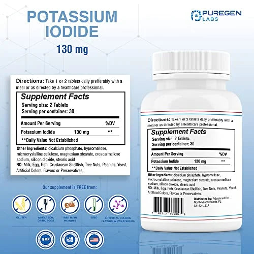 Potassium Iodide 130 mg Tablets 5 Pack H152
