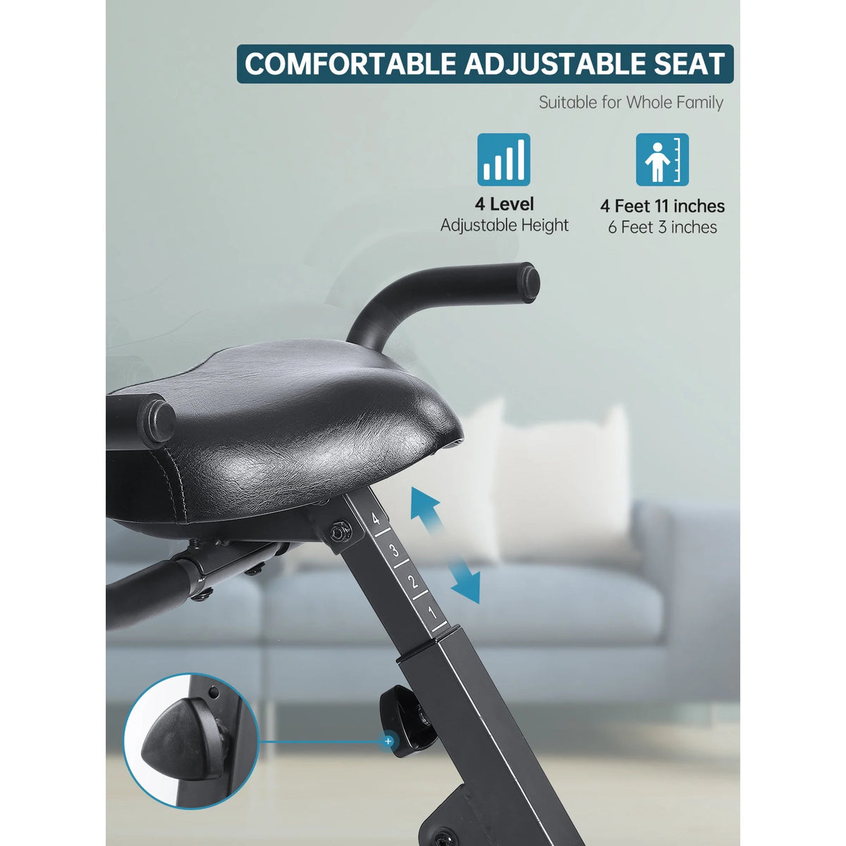 Folding Magnetic Stationary Exercise Bike Z6155