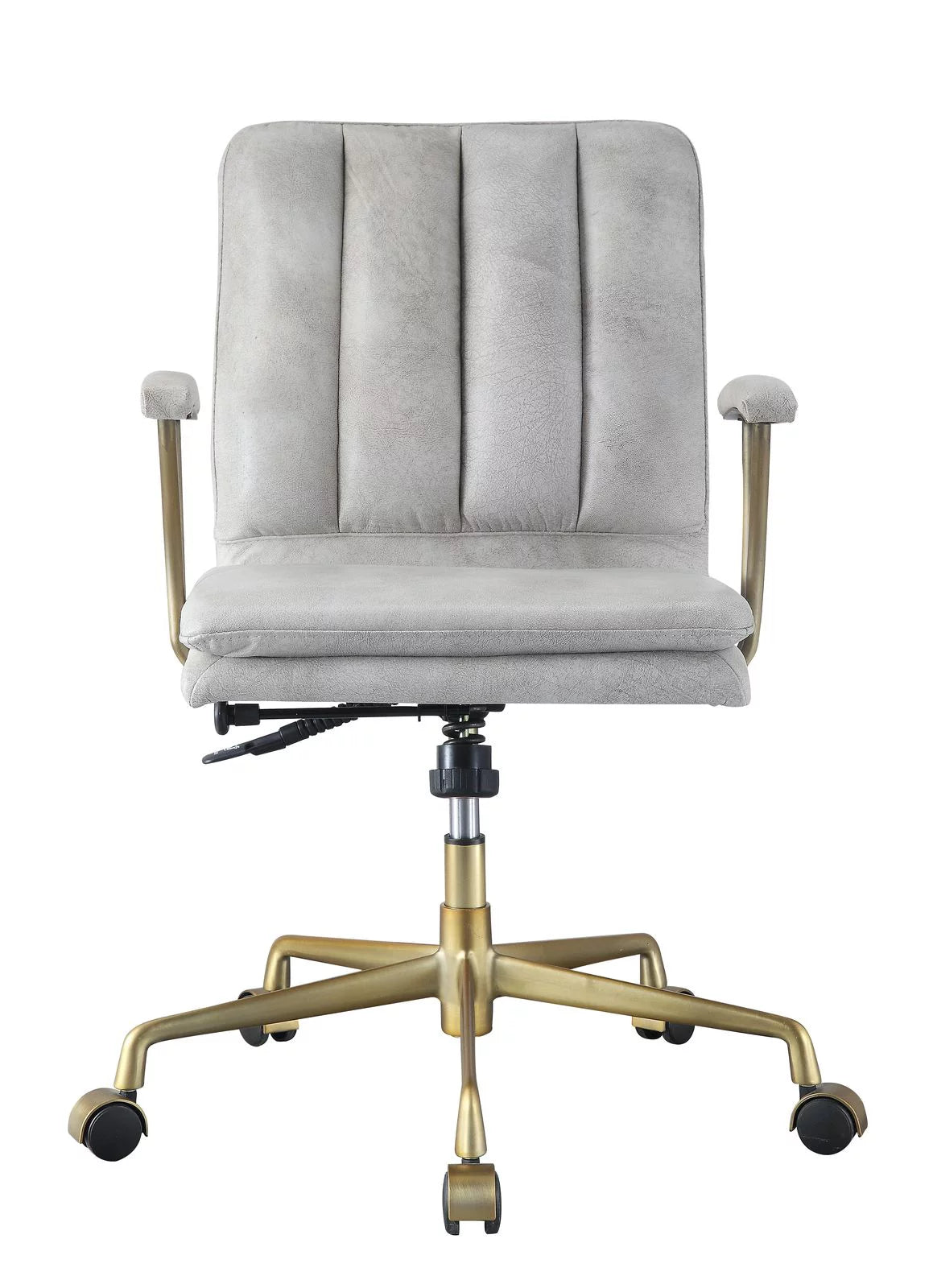 Vintage White Top Grain Leather Office Chair F857826