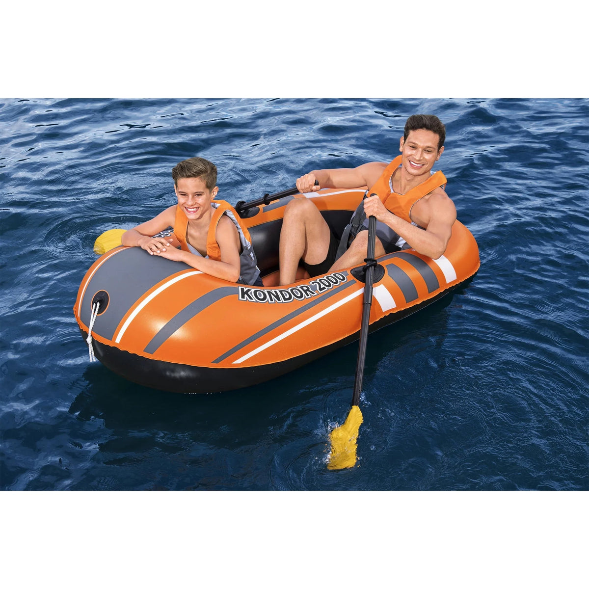 Inflatable Raft Set with Oars and Pump 3 Pack Z242905