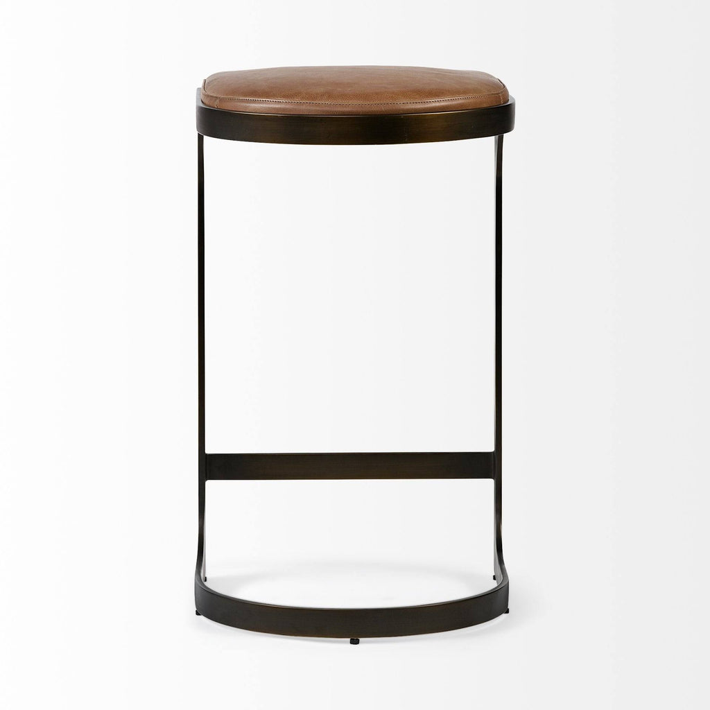 Brown Metal Bar Stool L339530