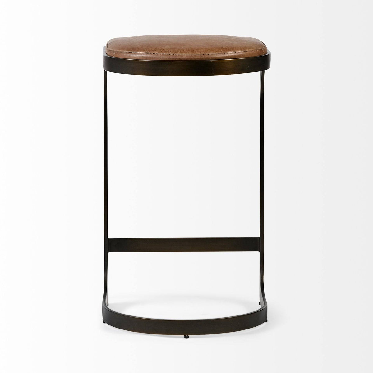 Brown Metal Bar Stool L339530