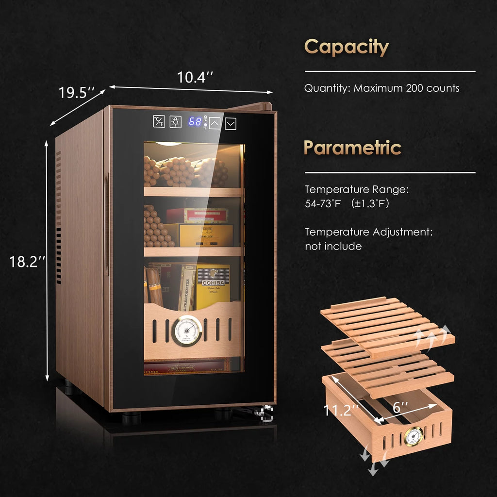 26L Electric Cigar Humidor with Cooling Humidity Control Q4425