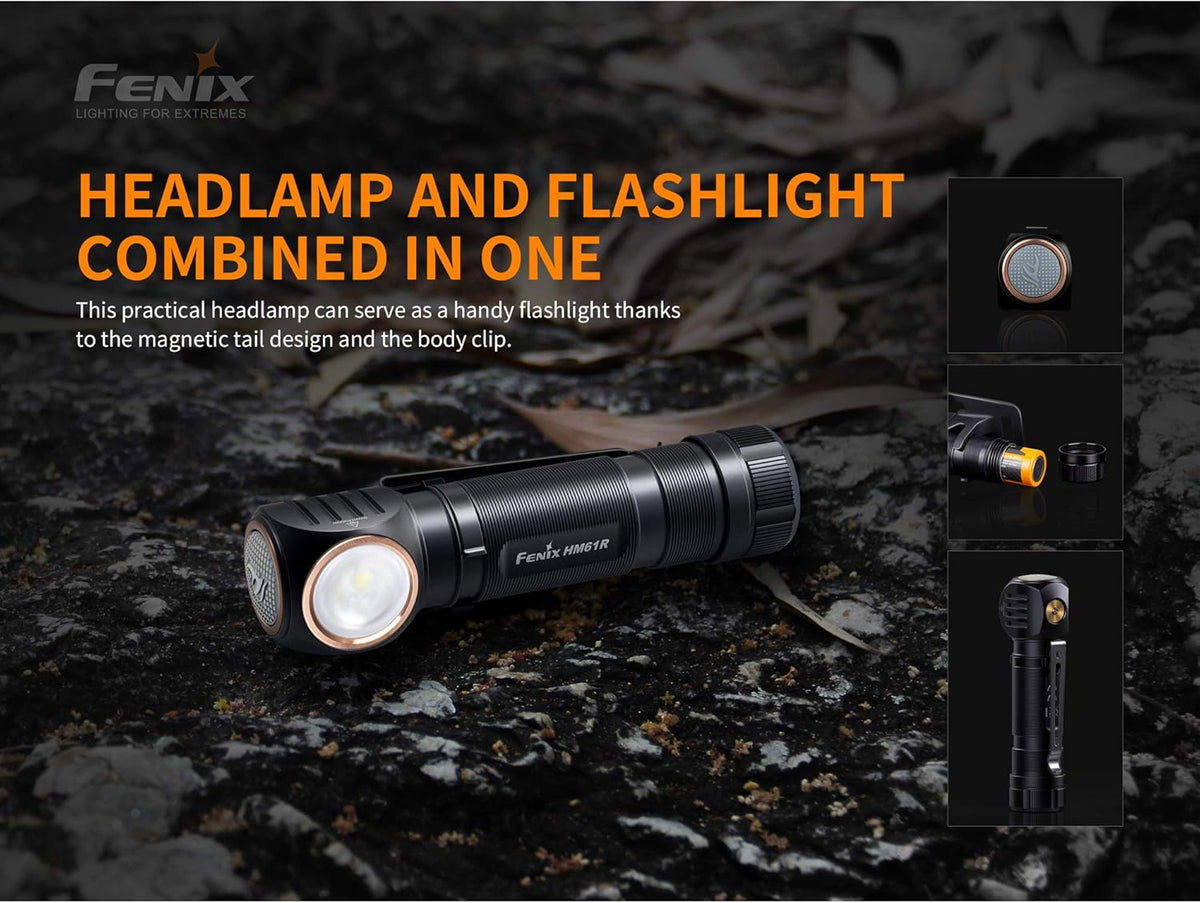 1200 Lumen L-Shape Rechargeable Headlamp with White & Red Lights F4643