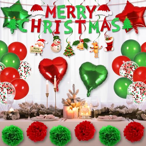 150 PCS Christmas Foil Fringe Curtains Balloons Garland Arch Kit U48868