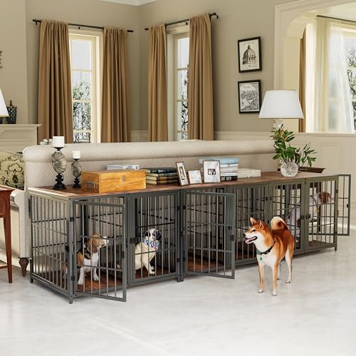 Large Wooden Dog Crate Furniture with Removable Divider O540