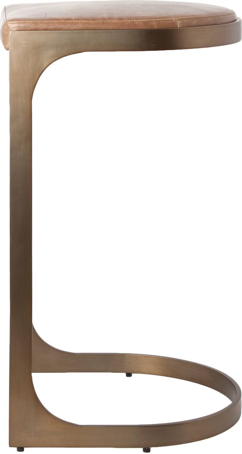 Brown Metal Bar Stool L339530